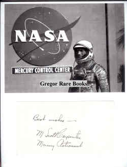 Item #19116 Astronaut Signed Card, photo