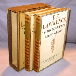 Item #23669 T.E. Lawrence to his Biographers Robert Graves & Liddell Hart. Two Volumes. T. E....