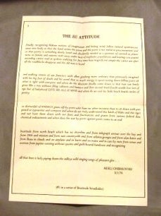 Item #25037 The Be Attitude: A Beatitude Press Broadside #1. Neeli Cherkovski