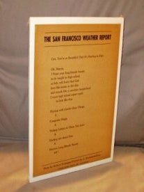 Item #25061 The San Francisco Weather Report: A Broadside Poem. Richard Brautigan