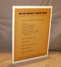 Item #25061 The San Francisco Weather Report: A Broadside Poem. Richard Brautigan.