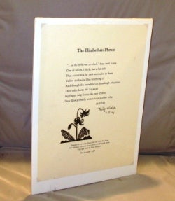Item #25079 Broadside Poem: The Elizabethan Phrase. Philip Whalen