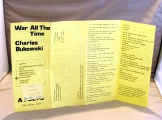 Item #25709 War All The Time. A Poet 5. Charles Bukowski