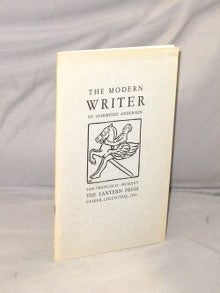 Item #28710 The Modern Writer. Sherwood Anderson