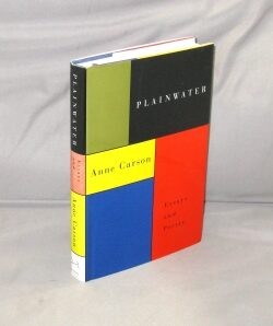 Item #28778 Plainwater: Essays and Poetry. Poetry, Anne Carson